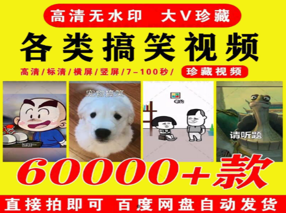 搞笑短视频60000+款-小皮资源网