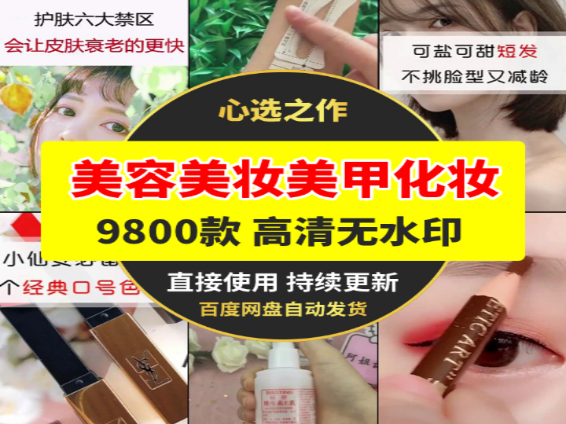 美容美妆美甲化妆9800款-小皮资源网