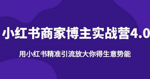 小红书商家博主精准引流实战营4.0，用小红书放大你的生意势能-七哥资源网 - 全网最全创业项目资源