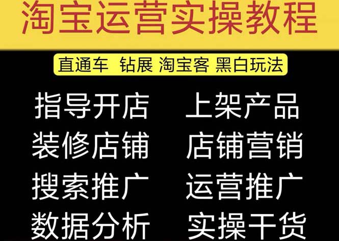 2023淘宝开店教程0基础到高级全套视频网店电商运营培训教学课程（2月更新）-七哥资源网 - 全网最全创业项目资源