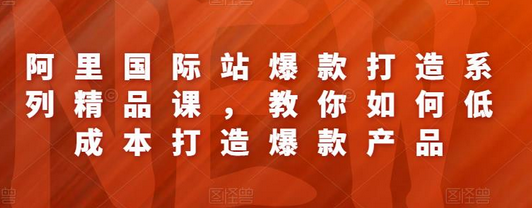 阿里国际站爆款打造系列精品课，教你如何低成本打造爆款产品-七哥资源网 - 全网最全创业项目资源