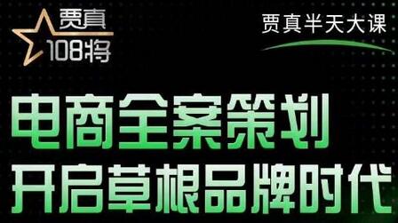 贾真老师的半天大课，电商全案策划，全程打开自己后台店铺讲这个案例-七哥资源网 - 全网最全创业项目资源