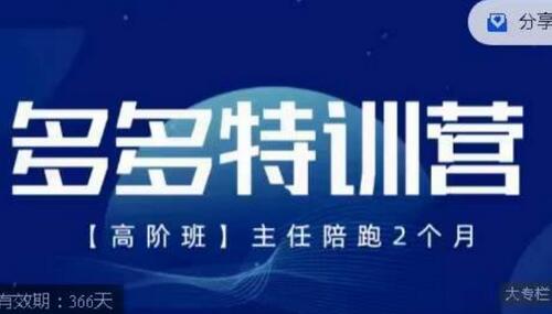 纪主任·多多特训营高阶班【9月13日更新】，拼多多最新玩法技巧落地实操-七哥资源网 - 全网最全创业项目资源