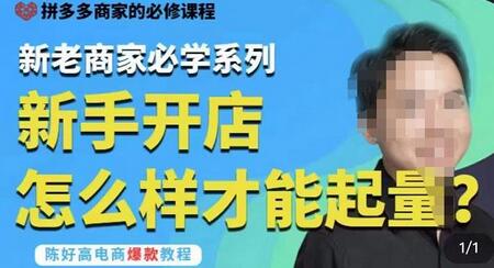 拼多多运营玩法实操，新老商家必学系列，新手开店怎么样才能起量-七哥资源网 - 全网最全创业项目资源