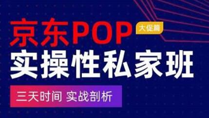 京东POP实操性私家班——大促篇，​三天时间，实战剖析-​原价4980-七哥资源网 - 全网最全创业项目资源