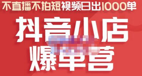 推易电商·2022年抖音小店爆单营，不直播、不拍短视频、日出1000单，暴力玩法-七哥资源网 - 全网最全创业项目资源