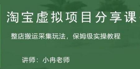 淘宝虚拟整店搬运采集玩法分享课：整店搬运采集玩法，保姆级实操教程-七哥资源网 - 全网最全创业项目资源