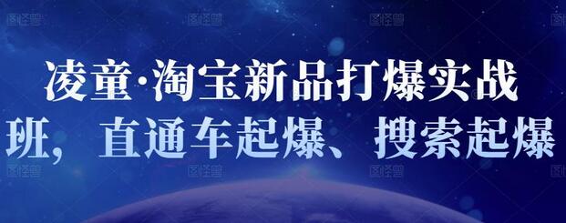 凌童·淘宝新品打爆实战班，直通车起爆、搜索起爆-七哥资源网 - 全网最全创业项目资源