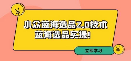 拼多多培训第33期：小众蓝海选品2.0技术-蓝海选品实操！-七哥资源网 - 全网最全创业项目资源