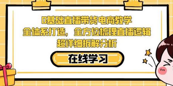 零基础直播带货电商教学，全方位梳理直播逻辑，超详细拆解分析-七哥资源网 - 全网最全创业项目资源