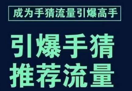 引爆手淘首页流量课，帮助你详细拆解引爆首页流量的步骤，要推荐流量，学这个就够了-七哥资源网 - 全网最全创业项目资源