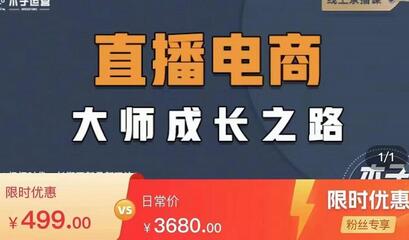 木子运营·直播电商高手成长之路，教你成为直播电商大师，玩转四大板块-七哥资源网 - 全网最全创业项目资源