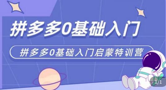 六一电商·拼多多运营0-1实操特训营，拼多多从基础到进阶的可实操玩法-七哥资源网 - 全网最全创业项目资源