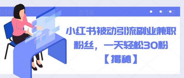 小红书被动引流副业兼职粉丝，一天轻松30粉-七哥资源网 - 全网最全创业项目资源