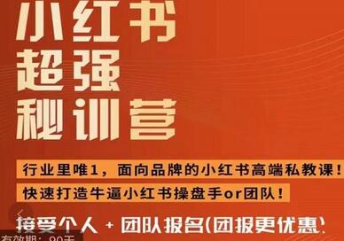 小红书超强密训营，爆文制造技巧，低预算高roi投放技巧，内容营销思维-七哥资源网 - 全网最全创业项目资源