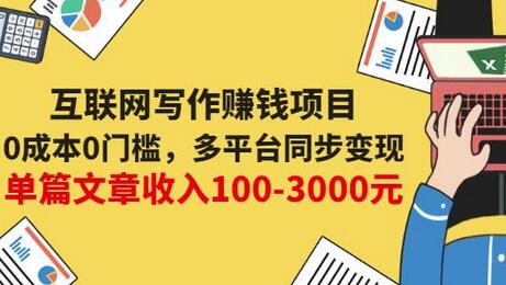 互联网写作赚钱项目：0成本0门槛，多平台同步变现，单篇文章收入100-3000元-七哥资源网 - 全网最全创业项目资源