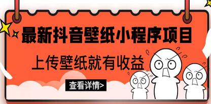 最新抖音壁纸小程序项目，上传壁纸就有收益【躺赚收益】-七哥资源网 - 全网最全创业项目资源