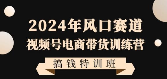 2024年风口赛道视频号电商带货训练营搞钱特训班，带领大家快速入局自媒体电商带货-七哥资源网 - 全网最全创业项目资源