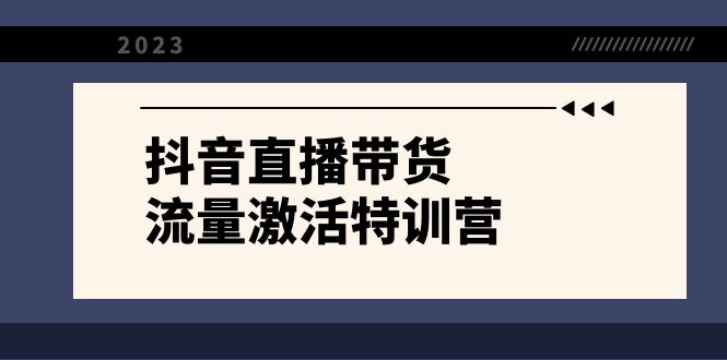 【无水印】抖音直播带货-流量激活特训营，入行新手小白主播必学（21节课+资料）-七哥资源网 - 全网最全创业项目资源