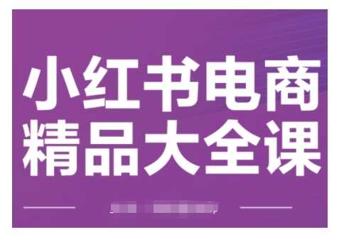 小红书电商精品大全课，快速掌握小红书运营技巧，实现精准引流与爆单目标，轻松玩转小红书电商-七哥资源网 - 全网最全创业项目资源