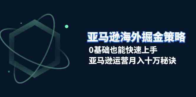 亚马逊海外掘金策略，0基础也能快速上手，亚马逊运营月入十万秘诀-七哥资源网 - 全网最全创业项目资源