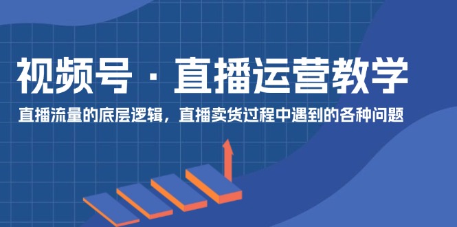 （11687期）视频号 直播运营教学：直播流量的底层逻辑，直播卖货过程中遇到的各种问题-七哥资源网 - 全网最全创业项目资源