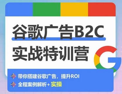 谷歌广告B2C实战特训营，500+谷歌账户总结经验，实战演示如何从0-1搭建广告账户-七哥资源网 - 全网最全创业项目资源