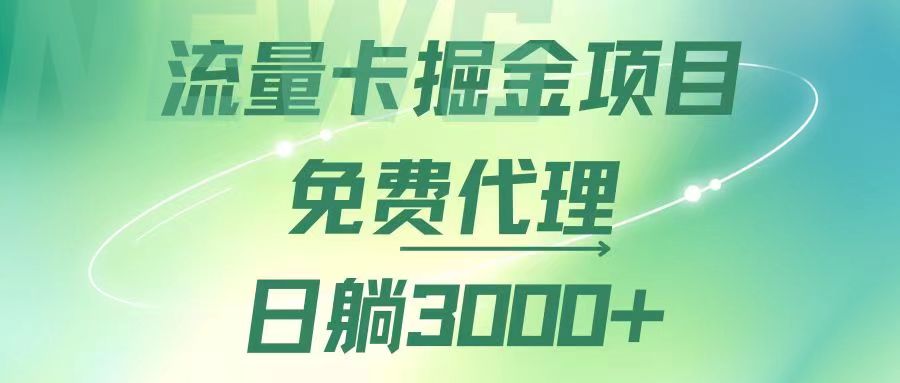 （12321期）流量卡掘金代理，日躺赚3000+，变现暴力，多种推广途径-七哥资源网 - 全网最全创业项目资源