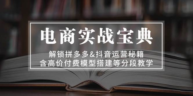 （13195期）电商实战宝典 解锁拼多多&抖音运营秘籍 含高价付费模型搭建等分段教学-七哥资源网 - 全网最全创业项目资源