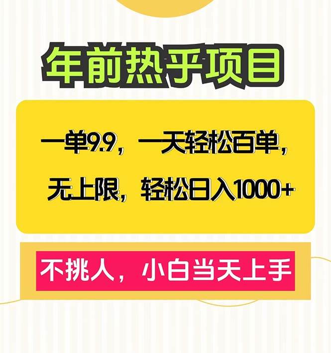 （13795期）一单9.9，一天百单无上限，不挑人，小白当天上手，轻松日入1000+-七哥资源网 - 全网最全创业项目资源