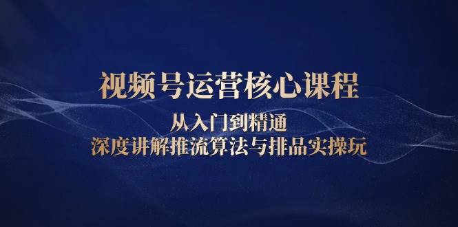 （13863期）视频号运营核心课程，从入门到精通，深度讲解推流算法与排品实操玩-七哥资源网 - 全网最全创业项目资源