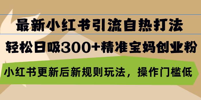 （13145期）最新小红书引流自热打法，轻松日吸300+精准宝妈创业粉，小红书更新后新…-七哥资源网 - 全网最全创业项目资源