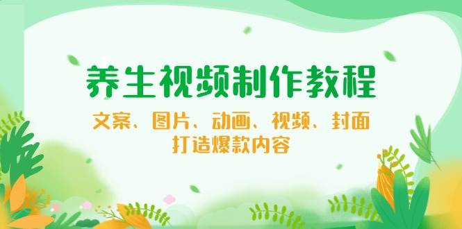 （14163期）养生视频制作教程，文案、图片、动画、视频、封面，打造爆款内容-七哥资源网 - 全网最全创业项目资源