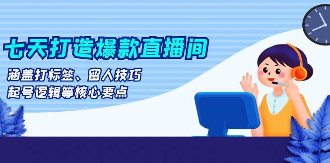 （13382期）七天打造爆款直播间：涵盖打标签、留人技巧、起号逻辑等核心要点-七哥资源网 - 全网最全创业项目资源