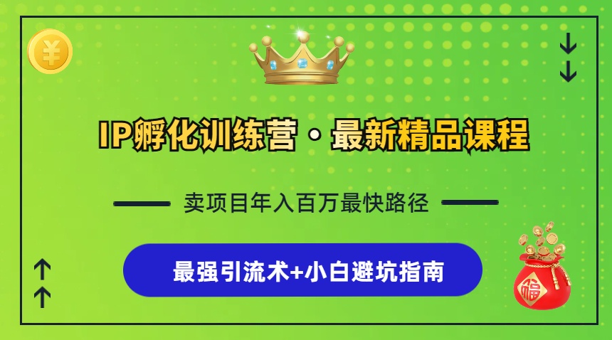 （13055期）IP孵化训练营，知识付费全流程+最强引流术+小白避坑指南-七哥资源网 - 全网最全创业项目资源