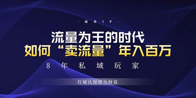 （13433期）未来如何通过“卖流量”年入百万，跨越一切周期绝对蓝海项目-七哥资源网 - 全网最全创业项目资源